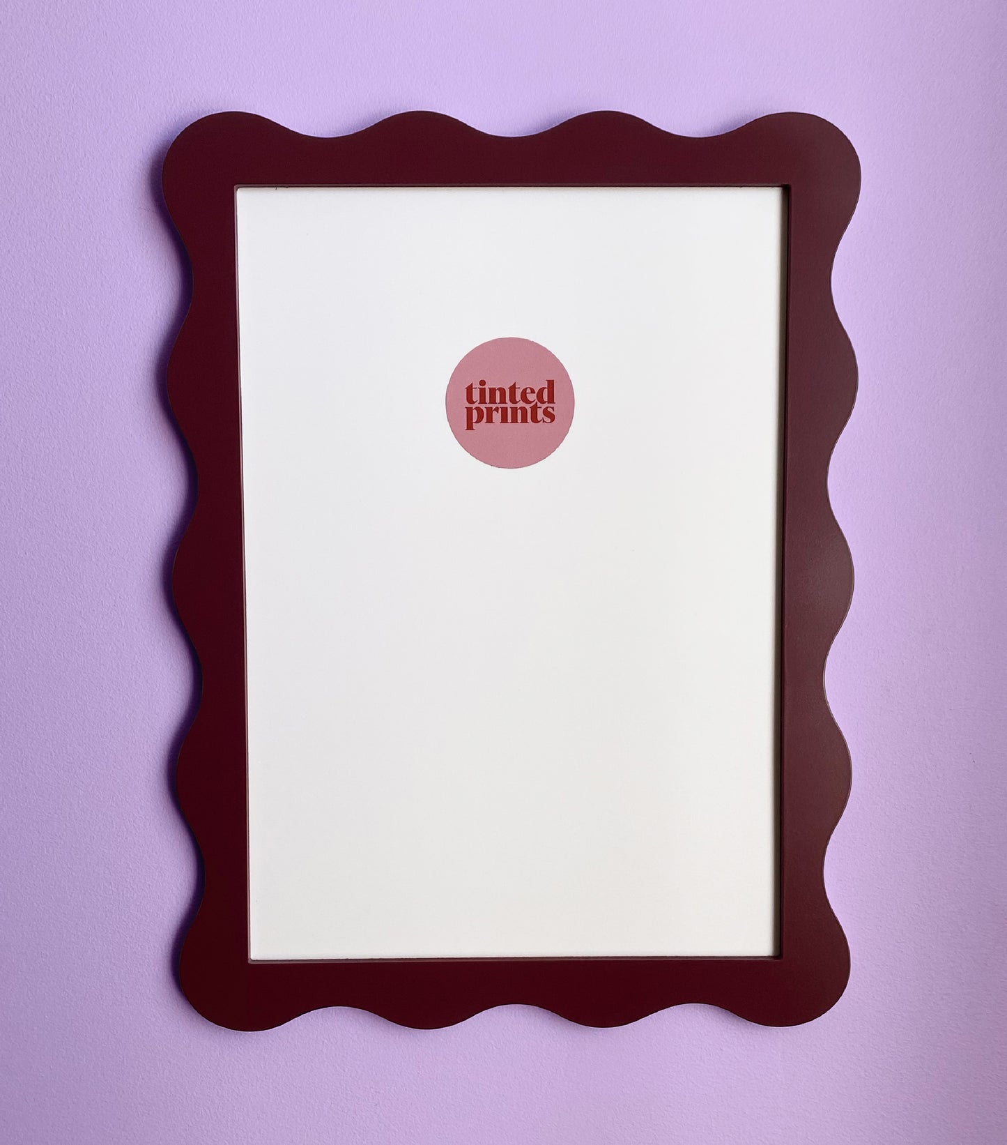 A3 Burgundy Wavy Frame