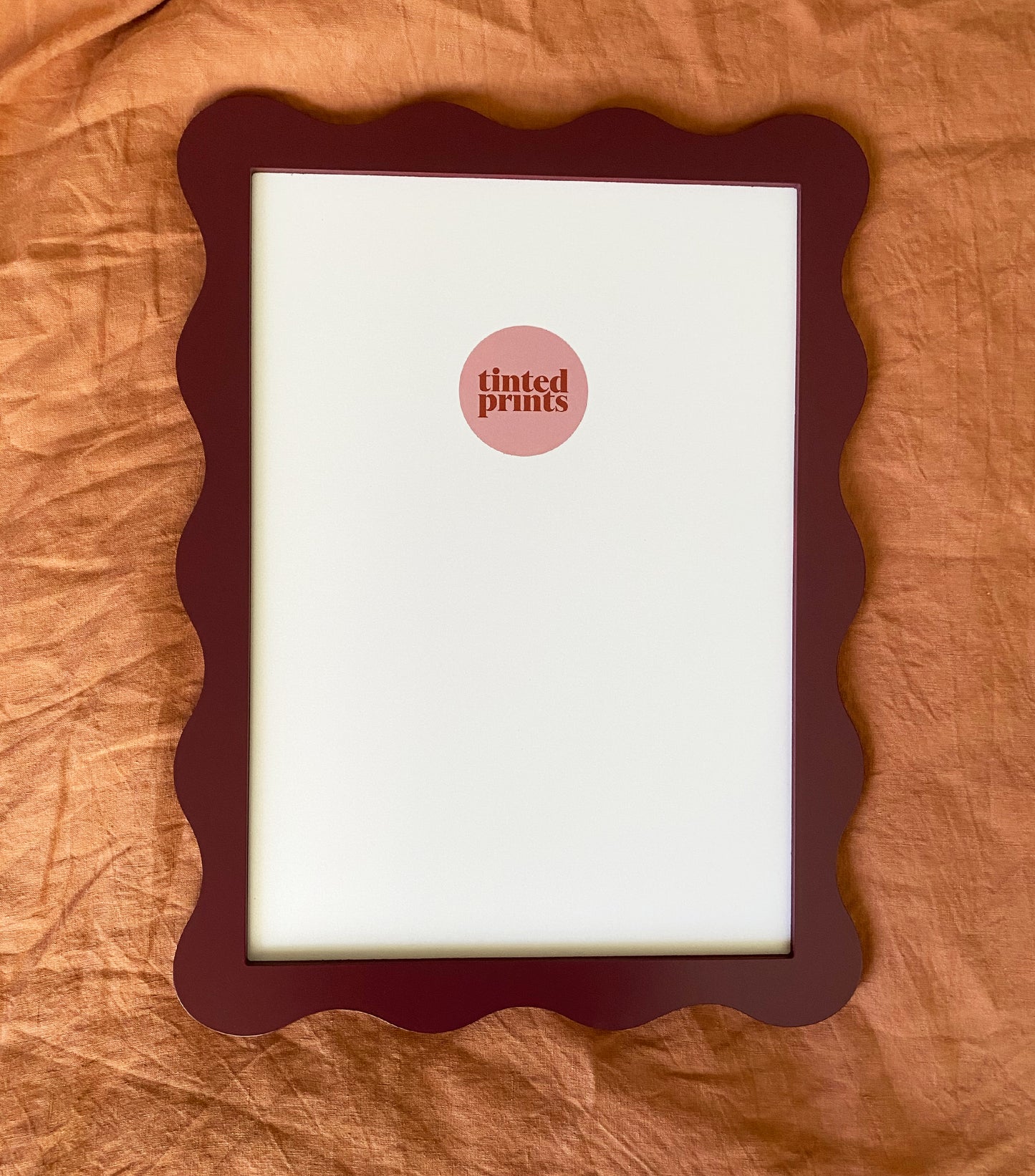 A3 Burgundy Wavy Frame