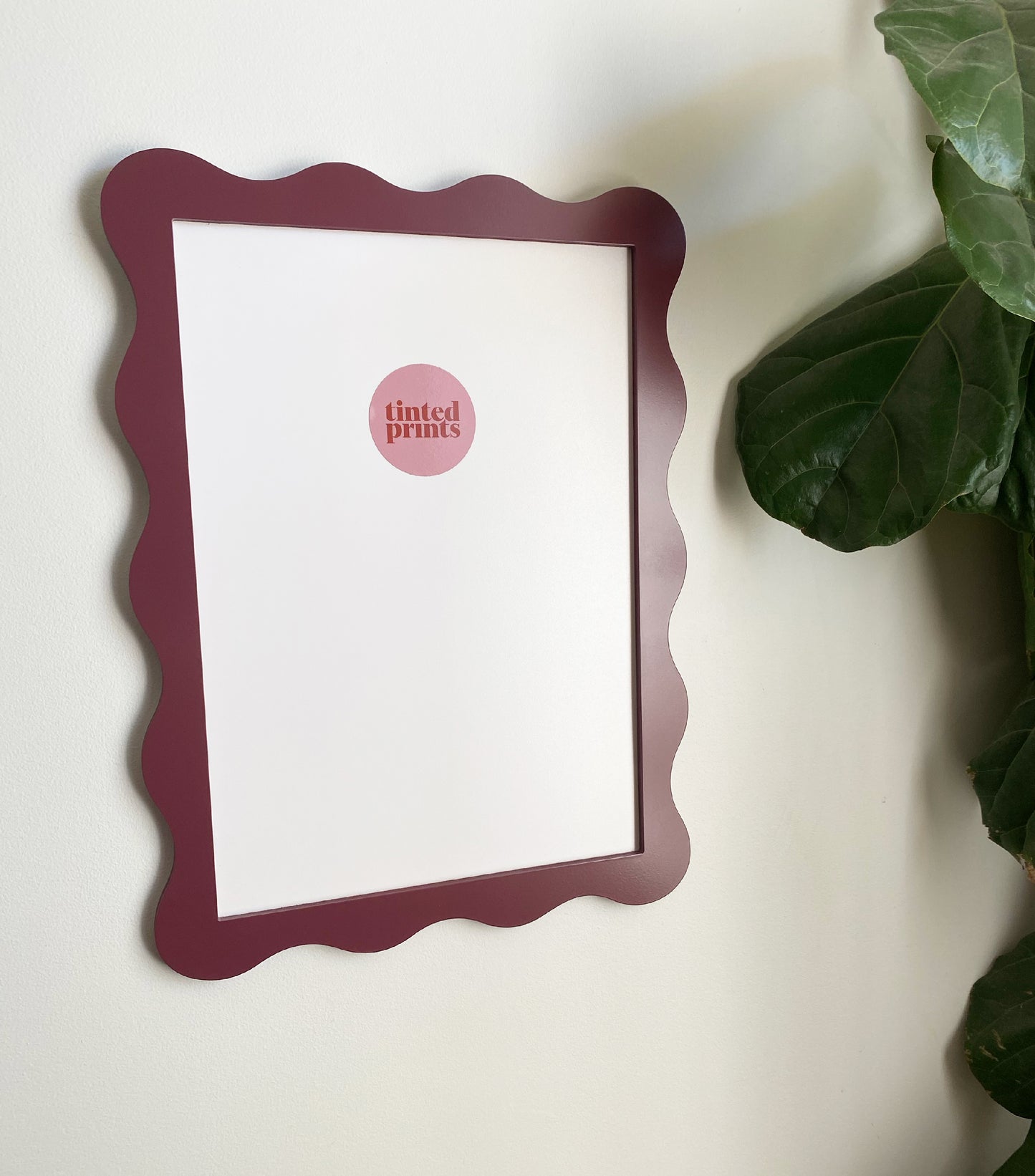A3 Burgundy Wavy Frame