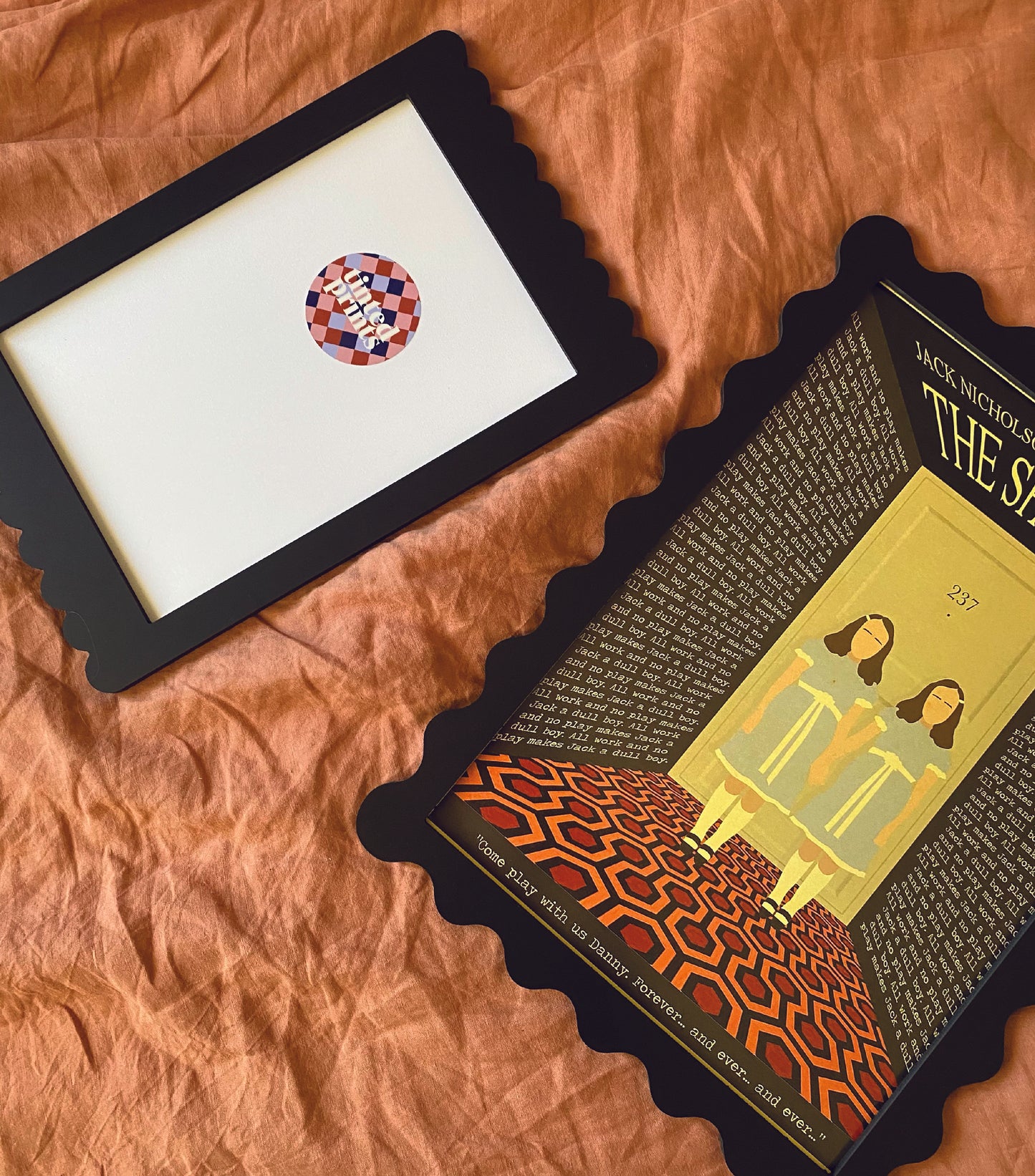 A4 Black Scallop Frame