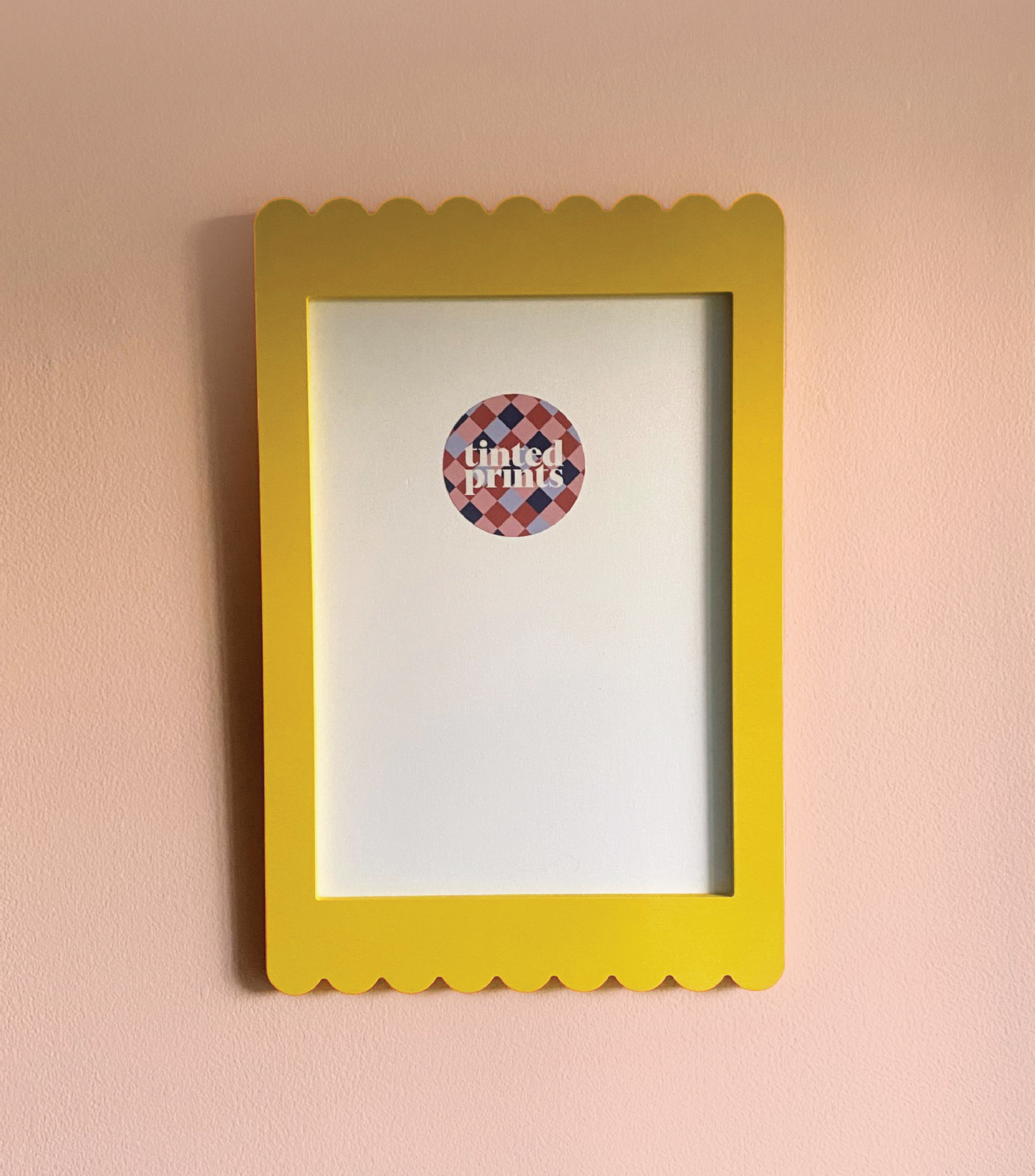 A4 Yellow Scallop Frame