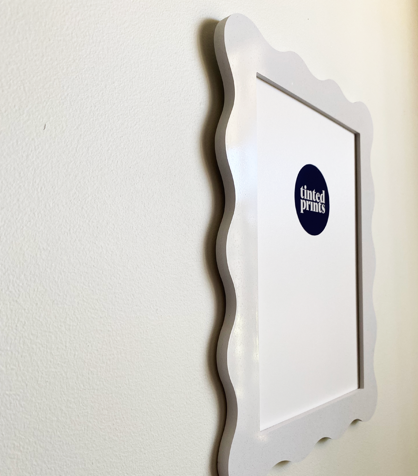 A4 White Sparkle Wavy Frame