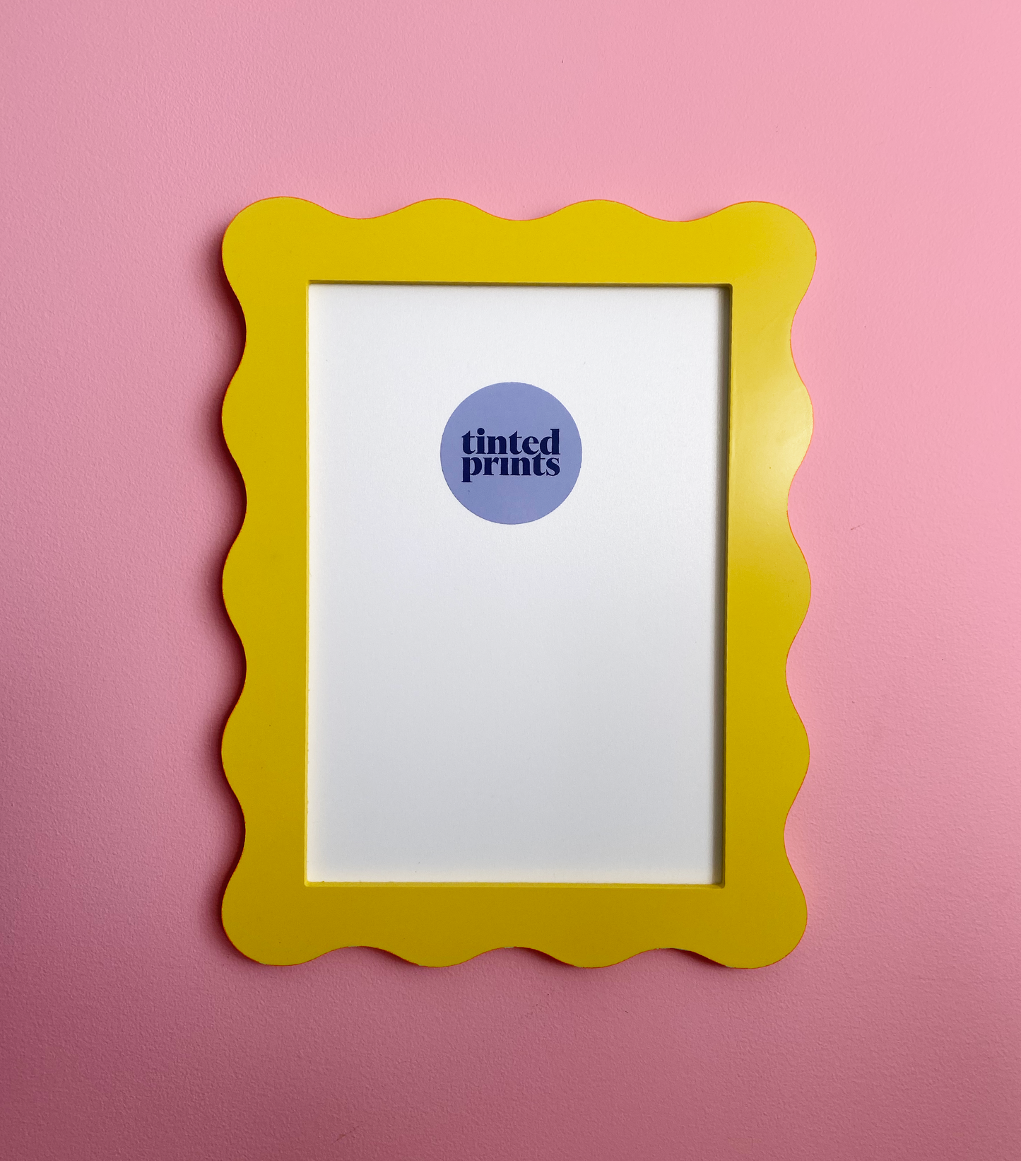 A4 Yellow Wavy Frame