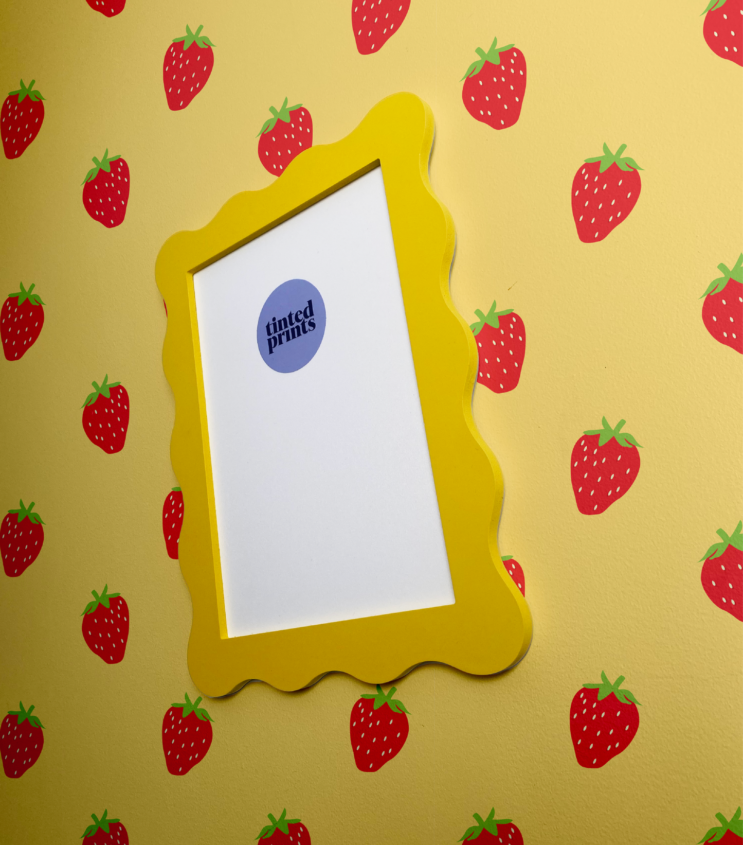 A4 Yellow Wavy Frame