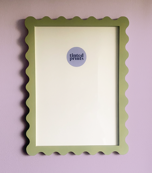 A3 Forest Green Squiggle Frame