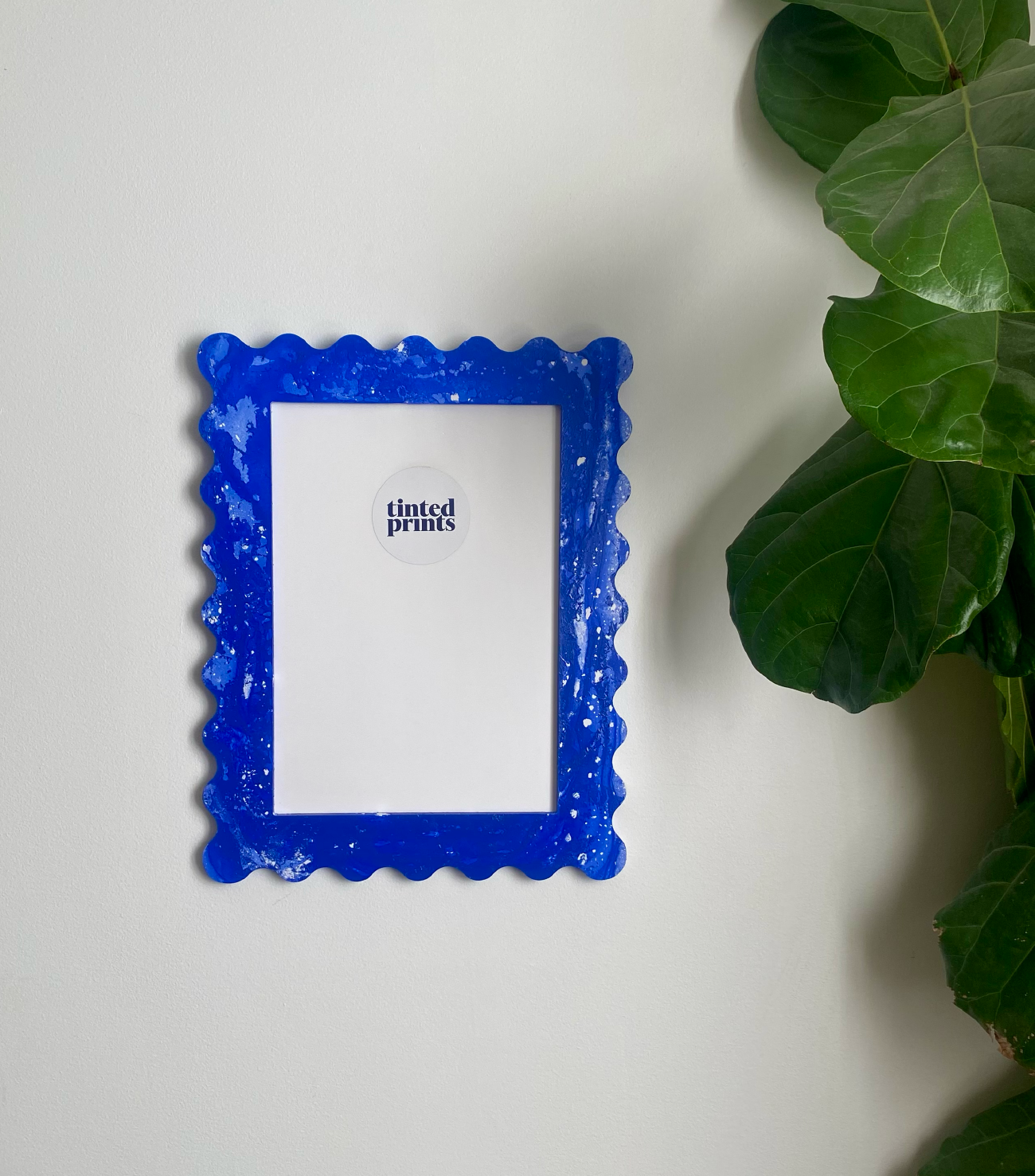 #001 A4 Dipped Squiggle Frame - Cobalt Blue