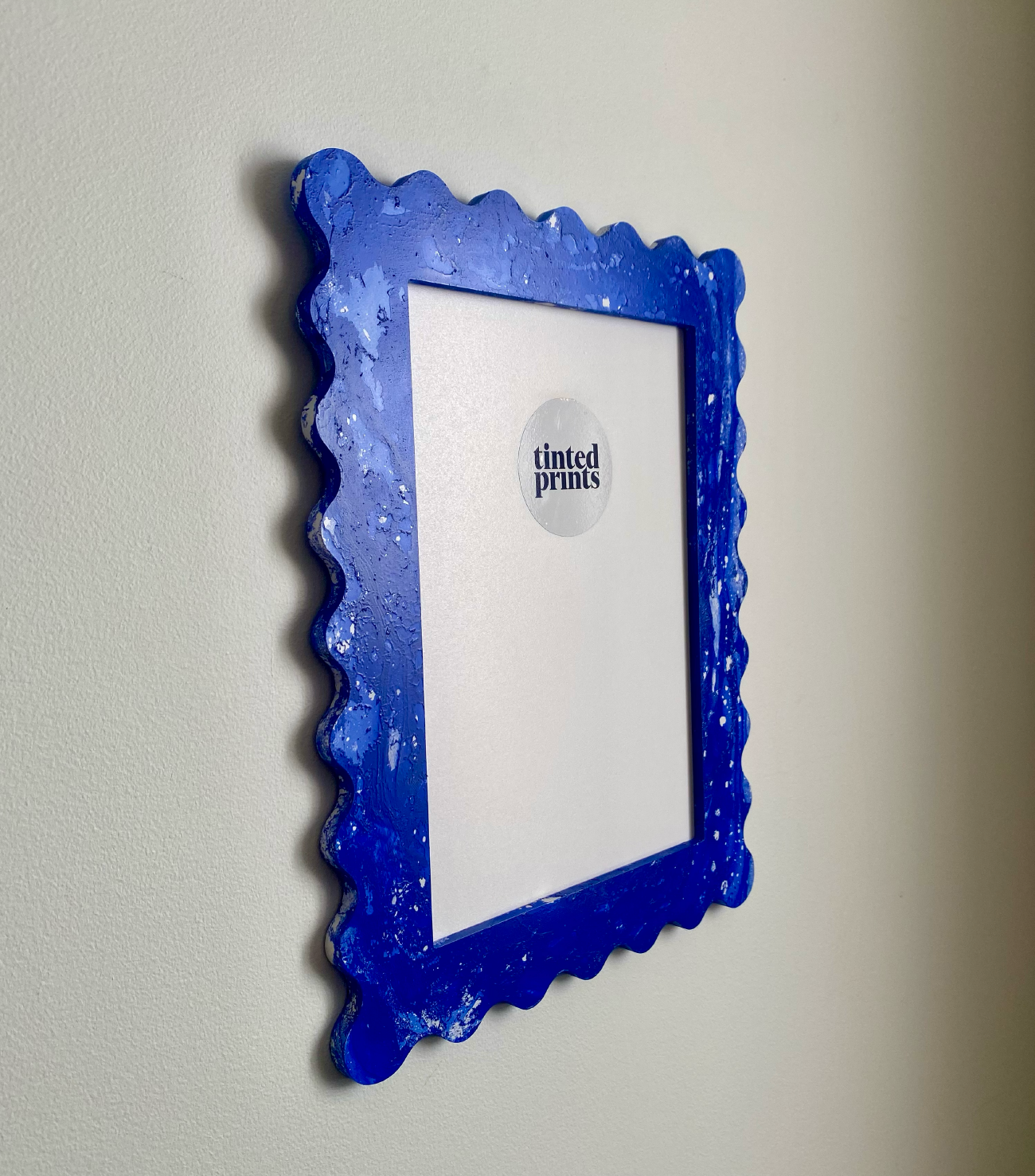 #001 A4 Dipped Squiggle Frame - Cobalt Blue
