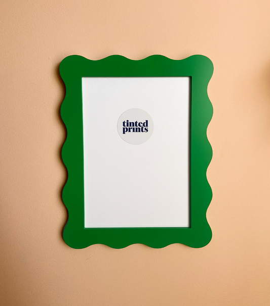 A4 Grass Green Wavy Frame