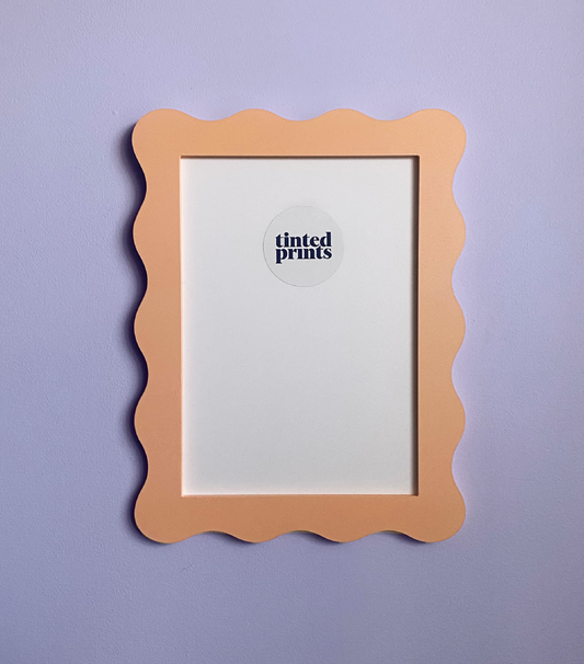 A4 Peach Wavy Frame