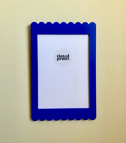 A4 Cobalt Blue Scallop Frame