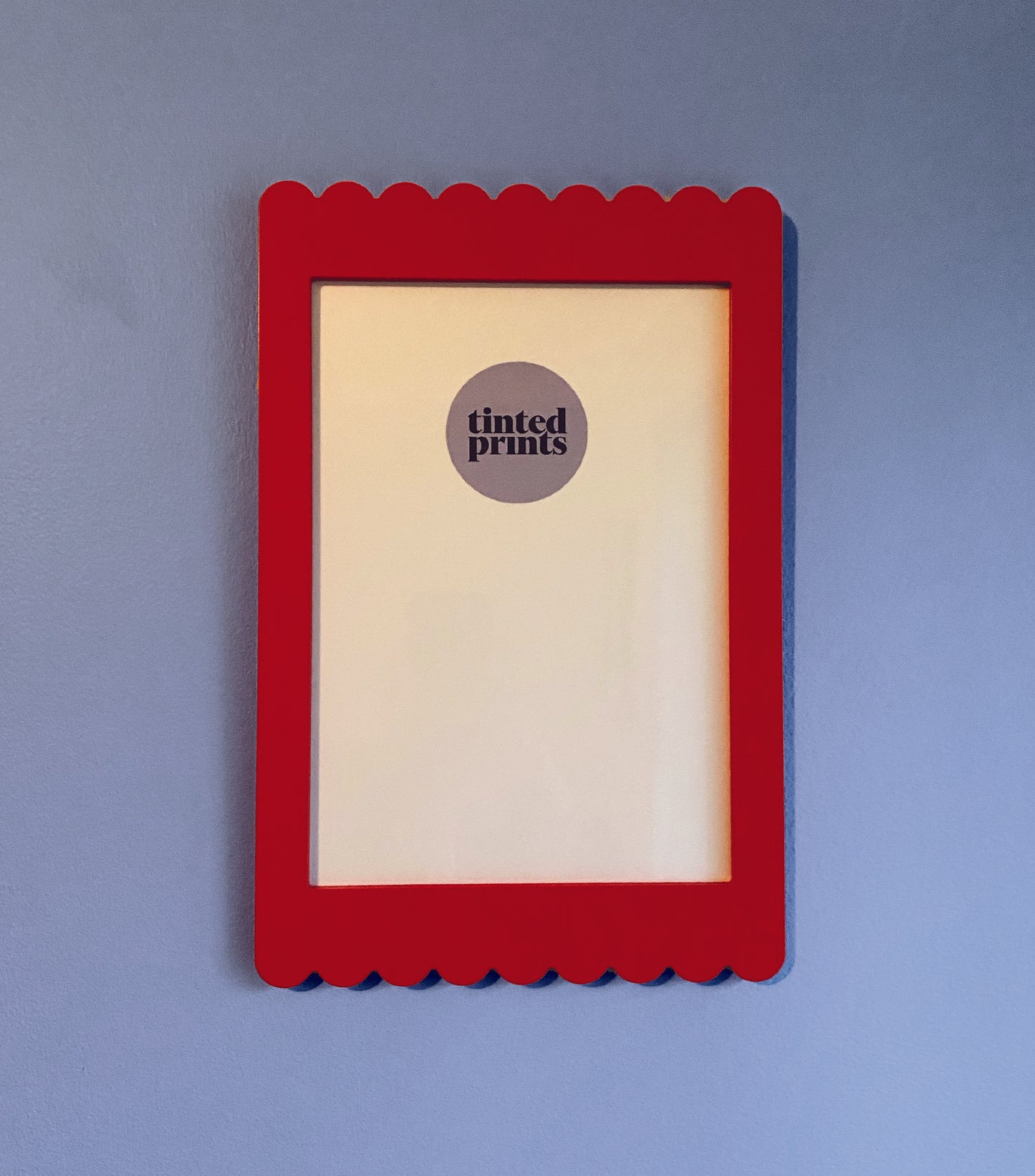 A4 Red Scallop Frame