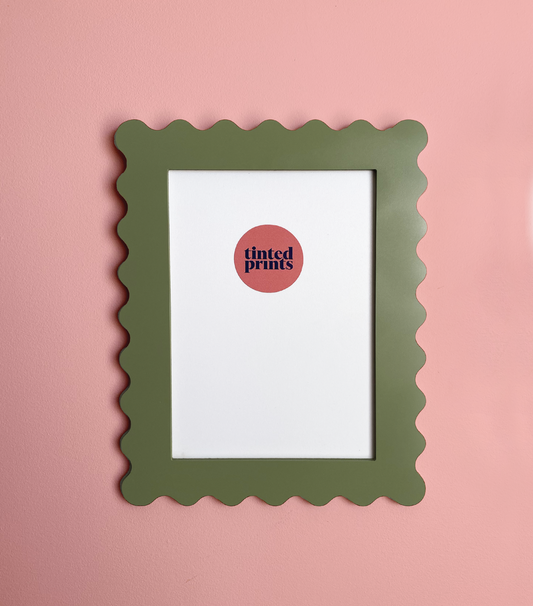 A4 Forest Green Squiggle Frame