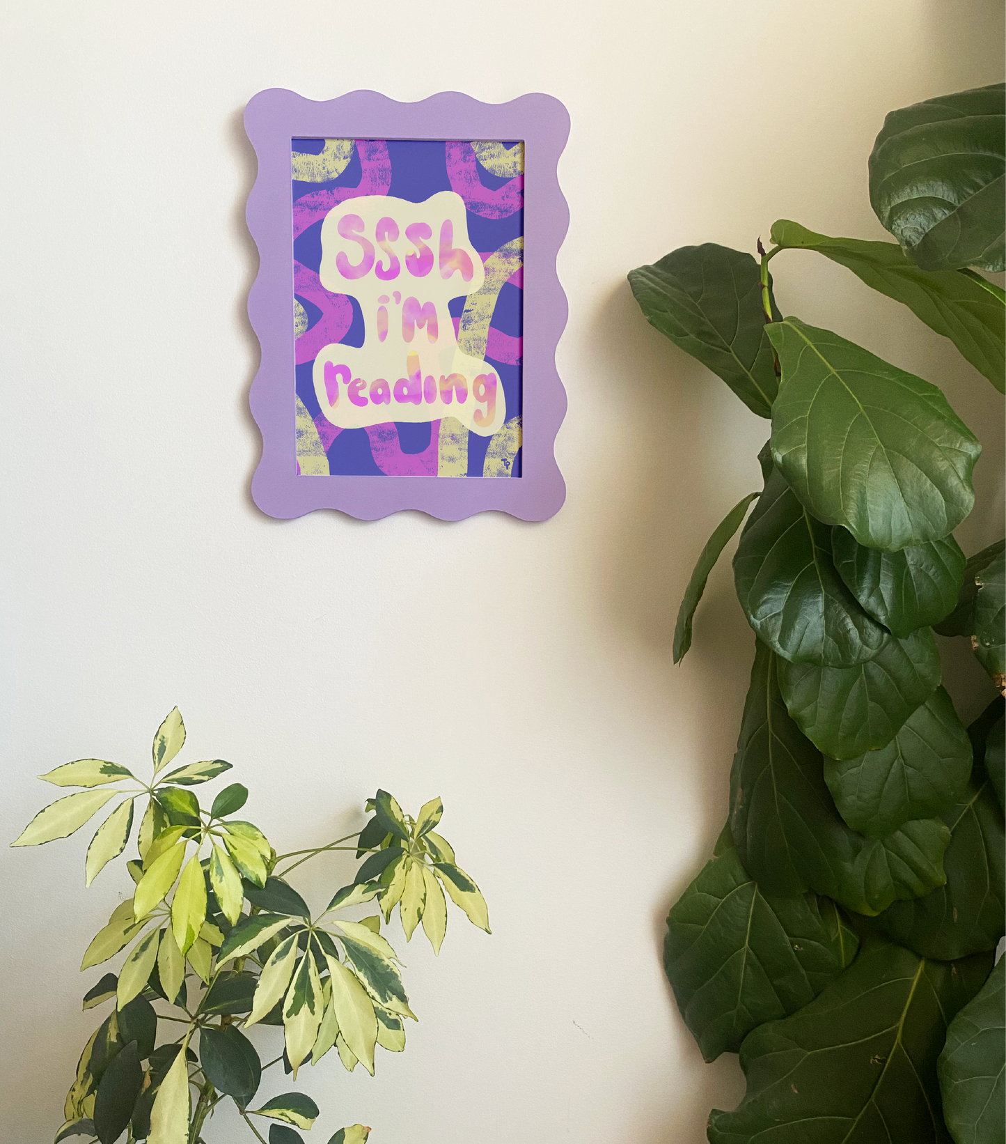 A4 Lilac Wavy Frame