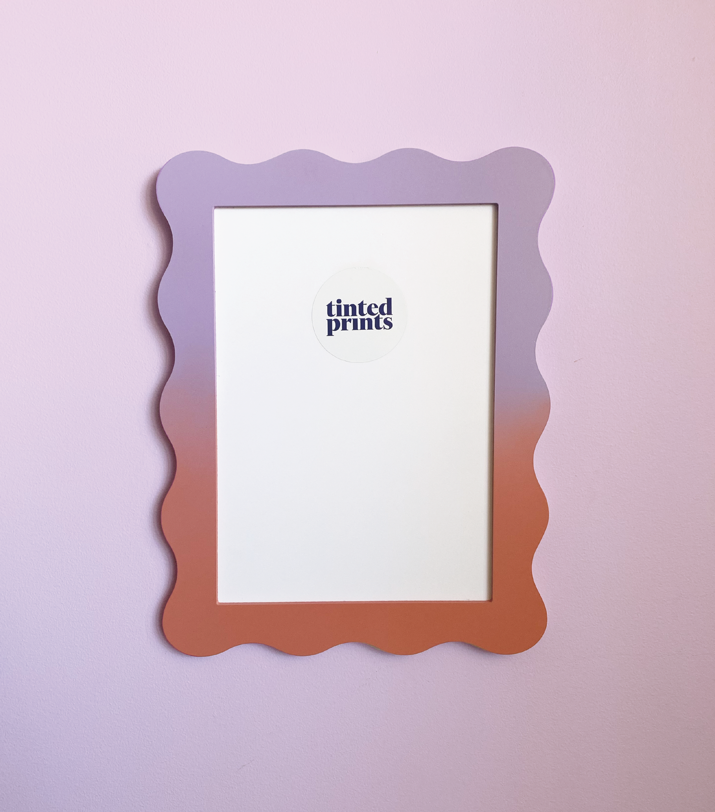 A4 Ombre Lilac Pink Wavy Frame