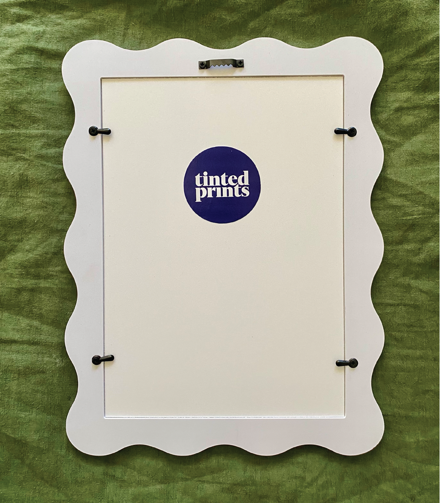 A4 Blue Sparkle Wavy Frame