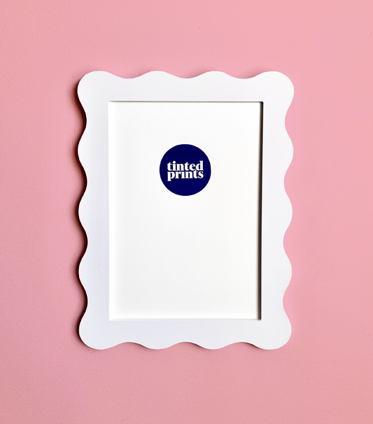 A4 White Wavy Frame