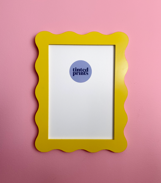 A4 Yellow Wavy Frame