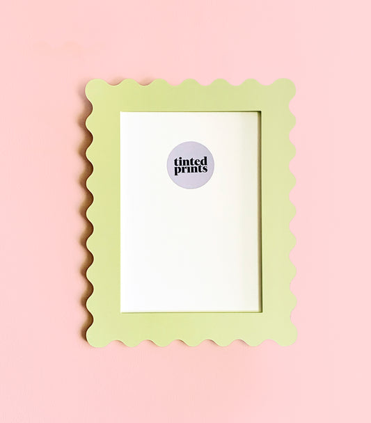 A4 Mint Green Squiggle Frame