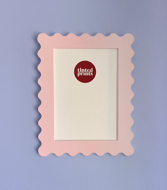 A4 Baby Pink Squiggle Frame